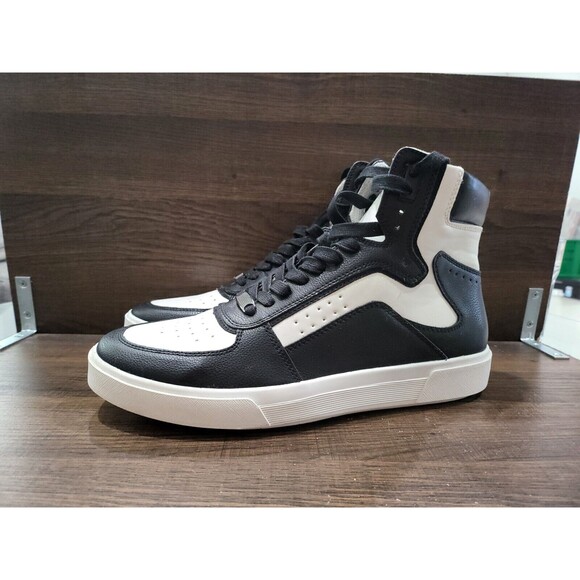 INC International Concepts Mens Keanu High-Top Sneakers Black White 8.5M New - Picture 1 of 10